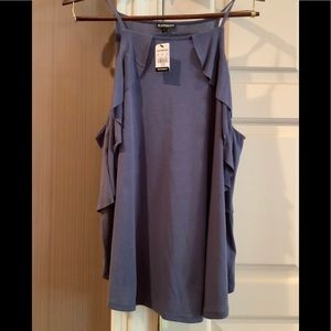 EXPRESS Thin Strap Sleves Top with Ruffle XL